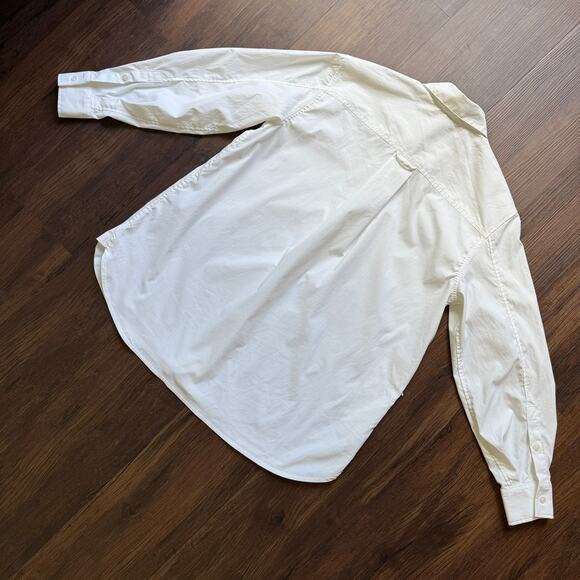 Athleta White Oversized Button Down Shirt XS - Picture 2 of 10